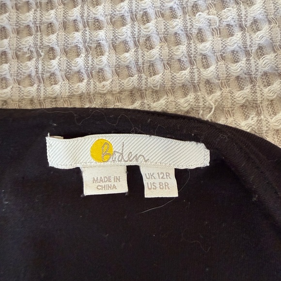 Boden Black Jersey Boat Neck Tie-Front Midi Dress | US 8 | $120 MSRP - Picture 6 of 11